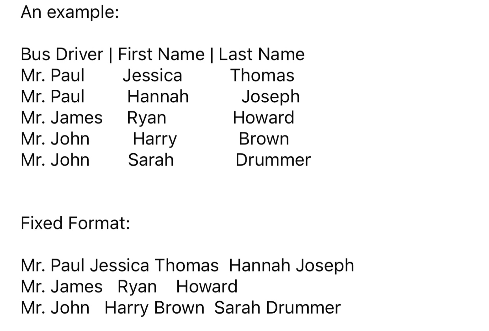 Matching Data into Same Row This may be simple or... Fishbowl
