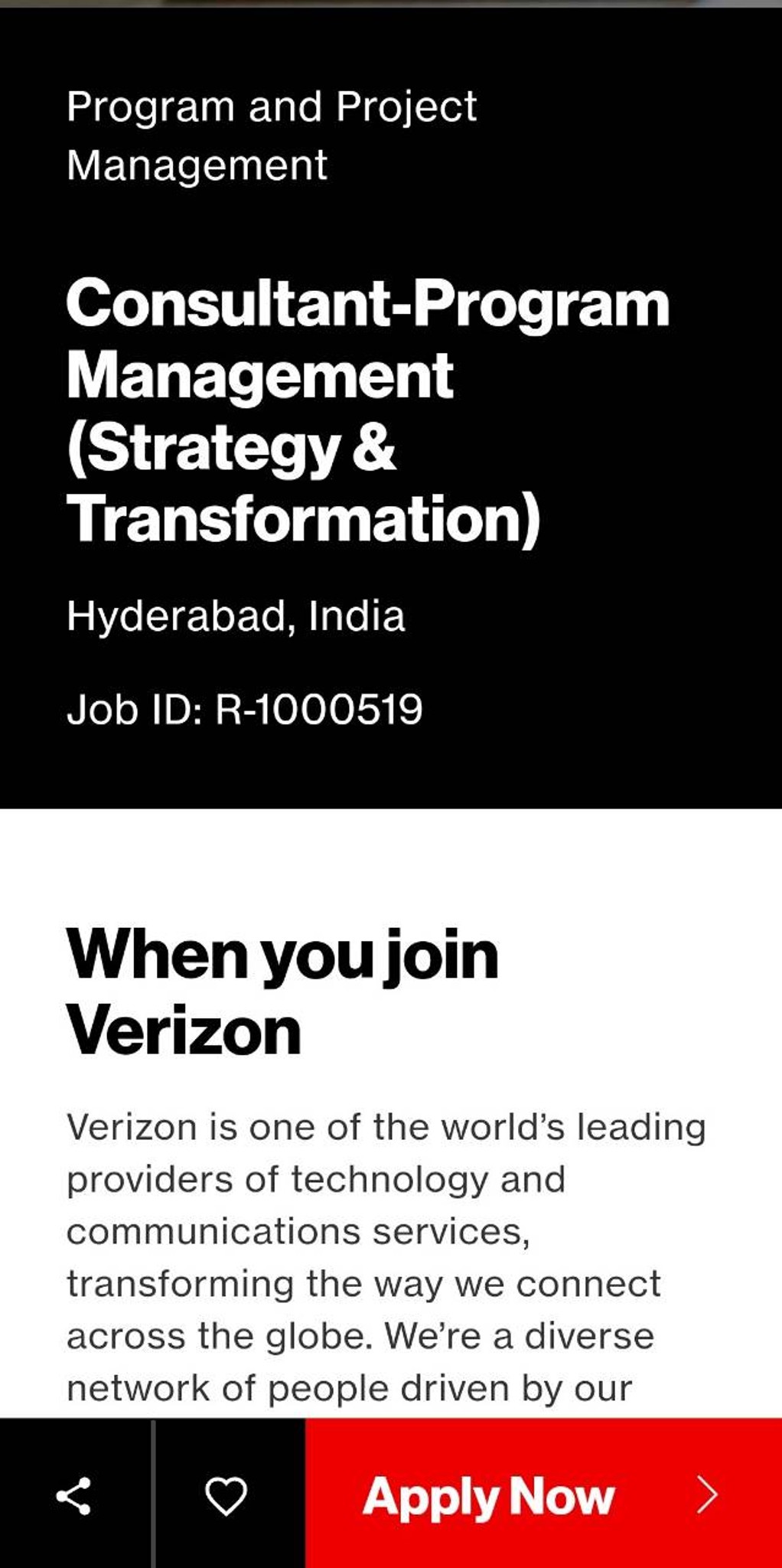 Verizon I need a referral for the position with Jo... | Fishbowl