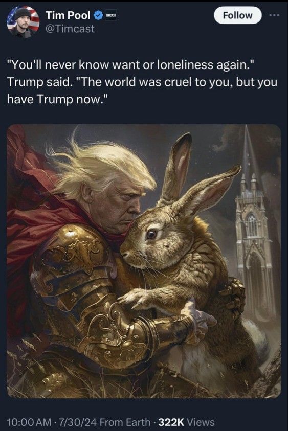 Ok conservatives, what’s the deal with Trump and this rabbit. Is there ...