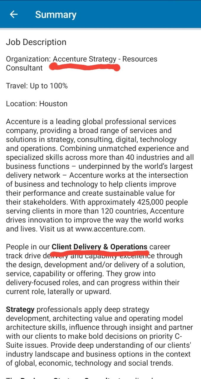 I Thought Accenture Strategy Would Be C M Saw A Posting For A Resources Consultant And Description Says It S Aligned To Cdo Fishbowl