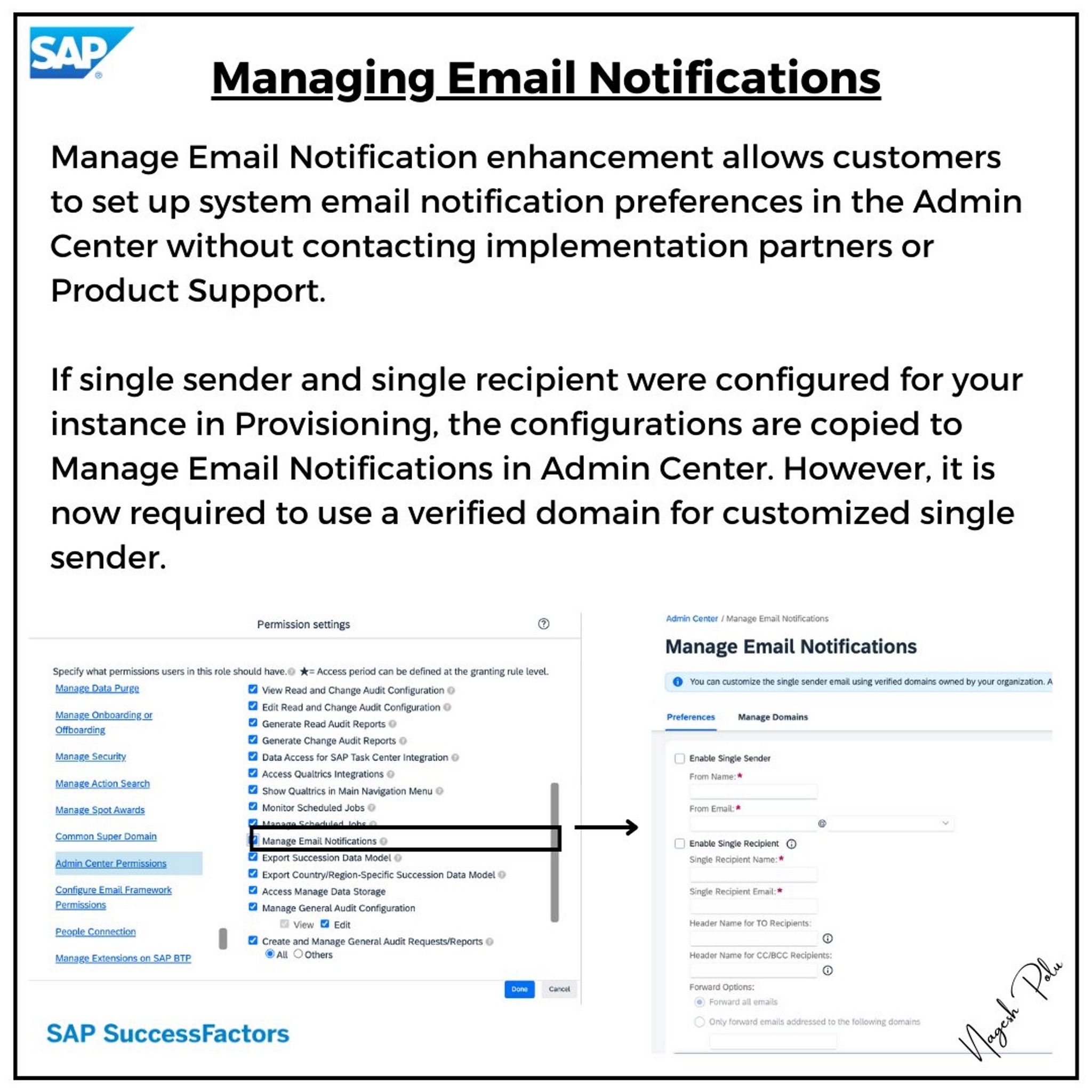 Single Sender/Recipient You can now set up system... | Fishbowl