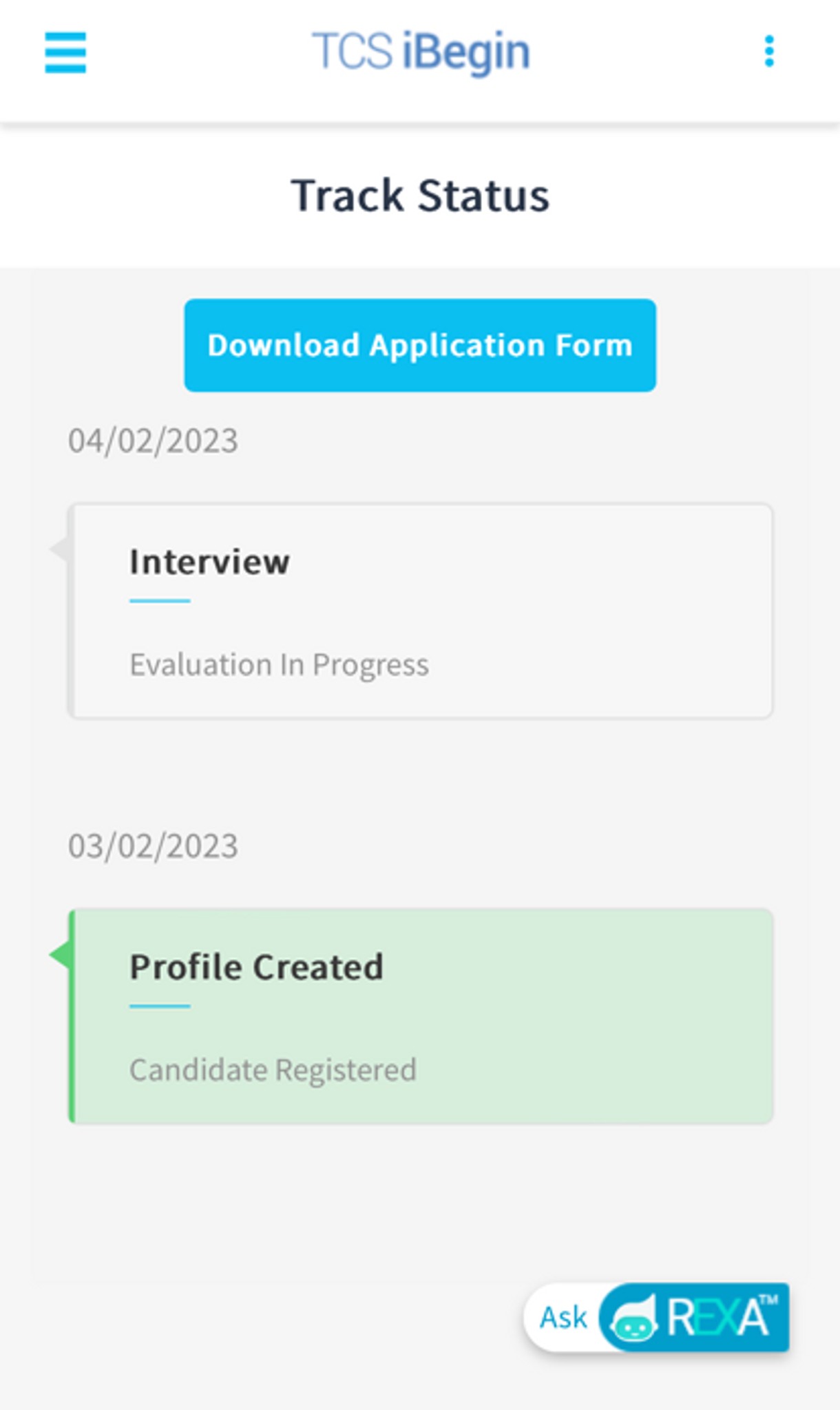 Hi all, Anyone has got this status after walk in ... | Fishbowl