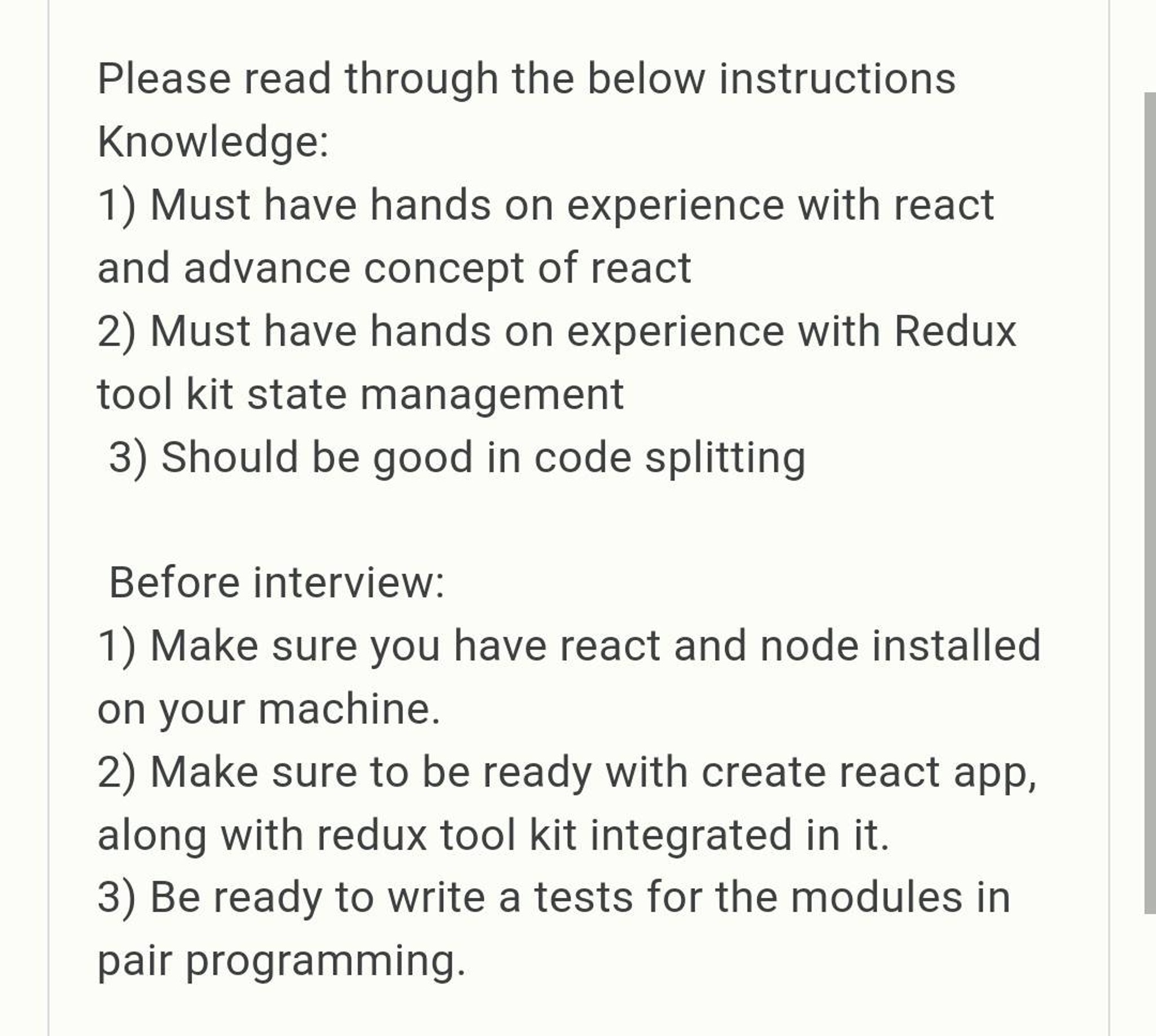 Hi, I have an interview for a React developer at t... | Fishbowl