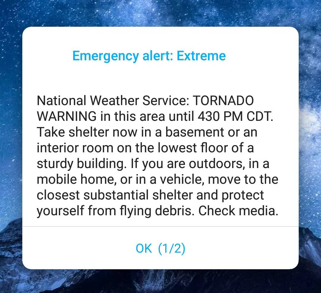 Tornado alert. Stay safe Chicago. | Fishbowl