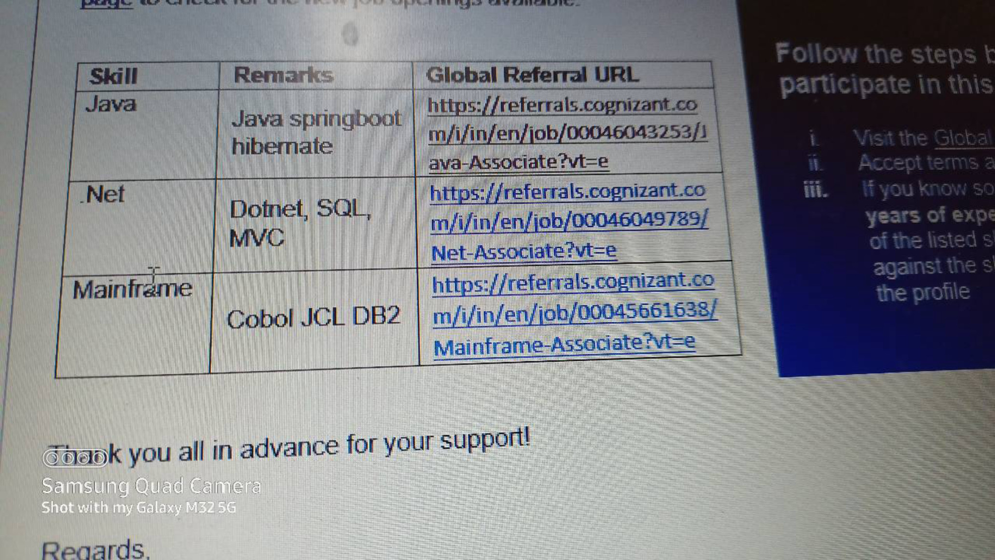Referral required for below listed skills in Cogni... | Fishbowl