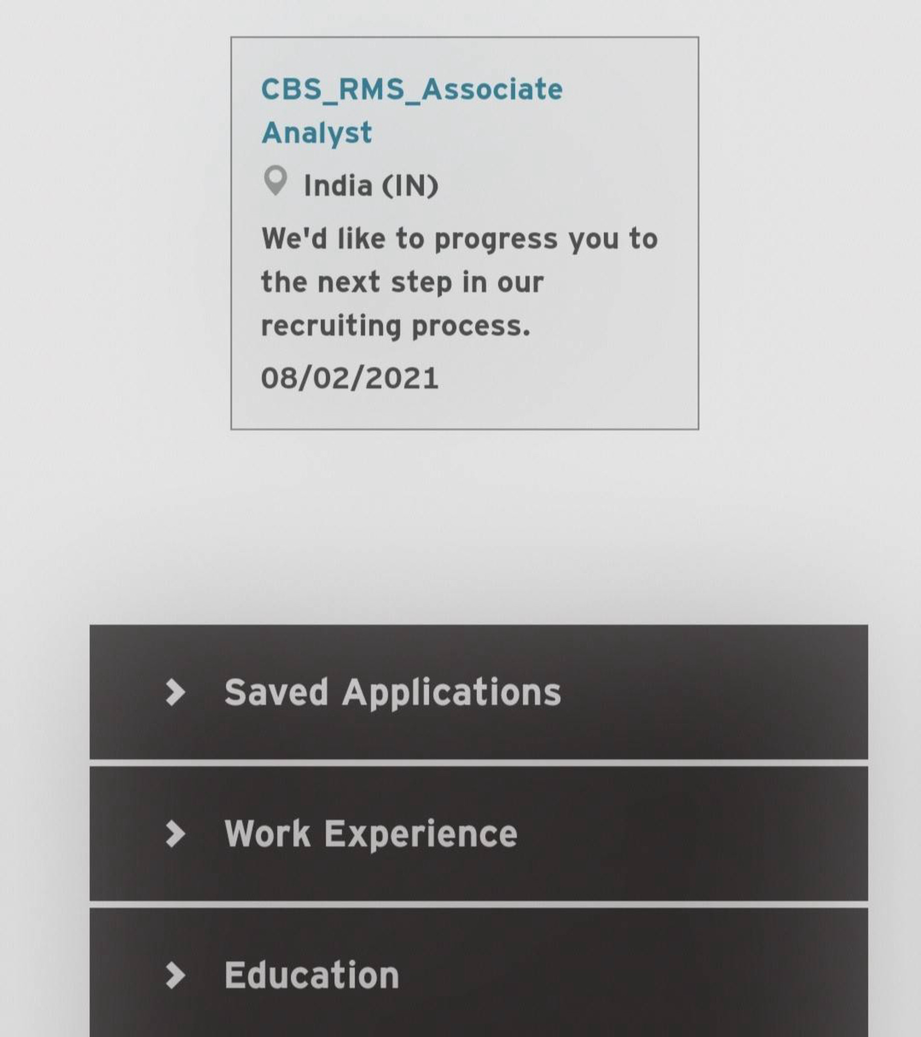 This is what my job application says on the EY car | Fishbowl