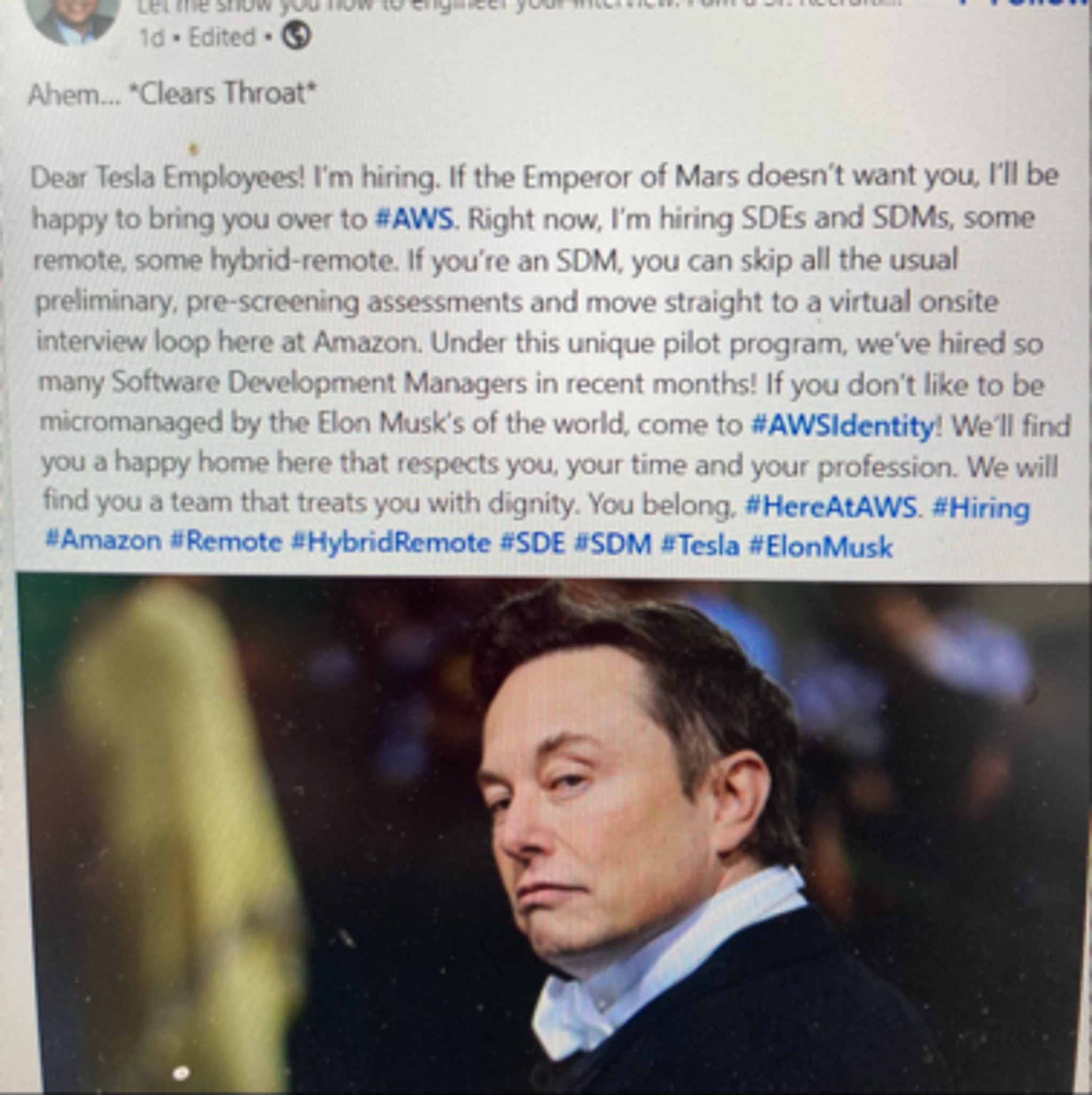 Re: Elon Musk Email; He’s all about what’s better | Fishbowl