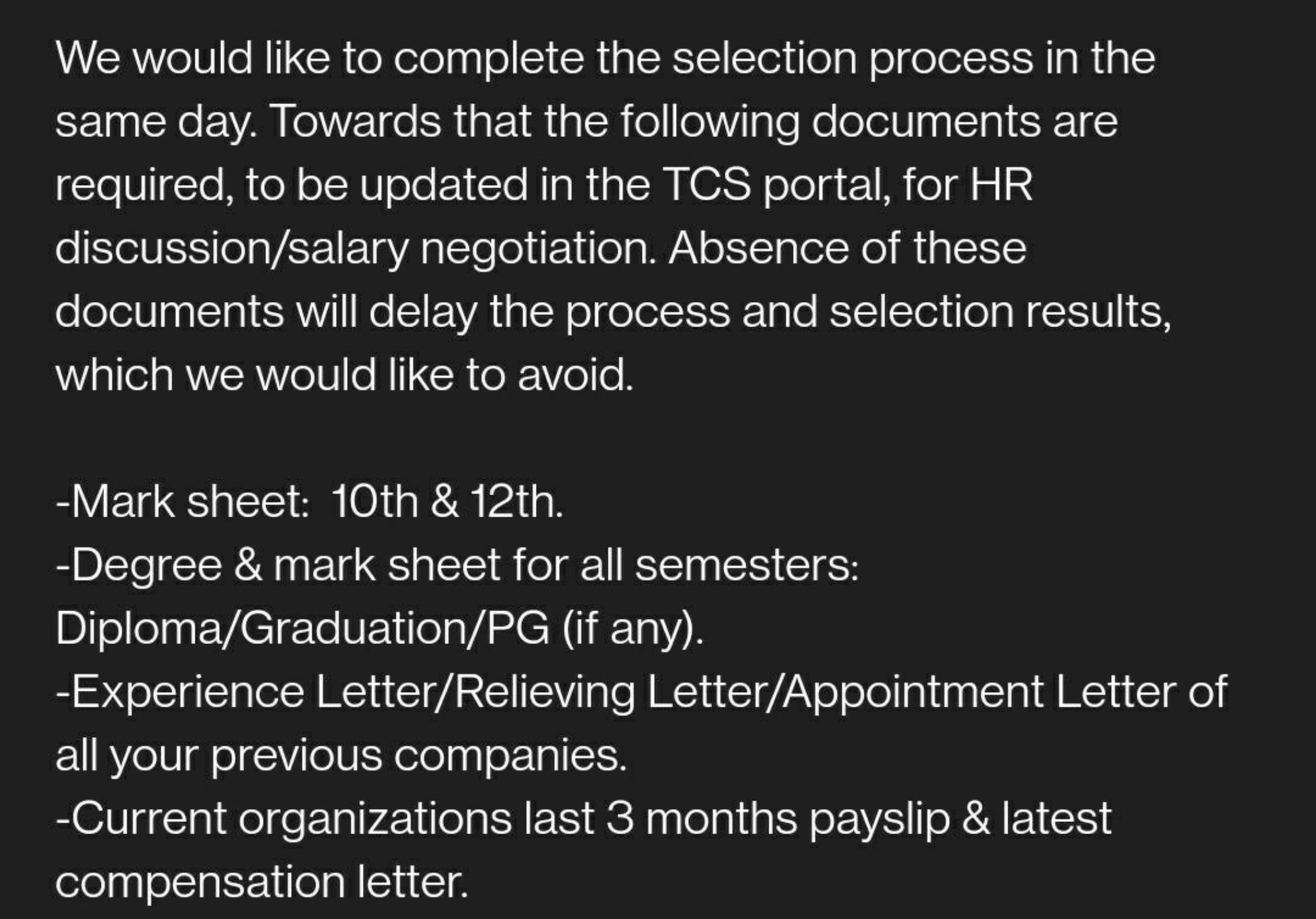 I Have Cleared Tr And Mr With Tcs And Got A Email 9 Days Back That Upload Documents And Will Receive A Call From Hr For Interview When Can I Expect A Call