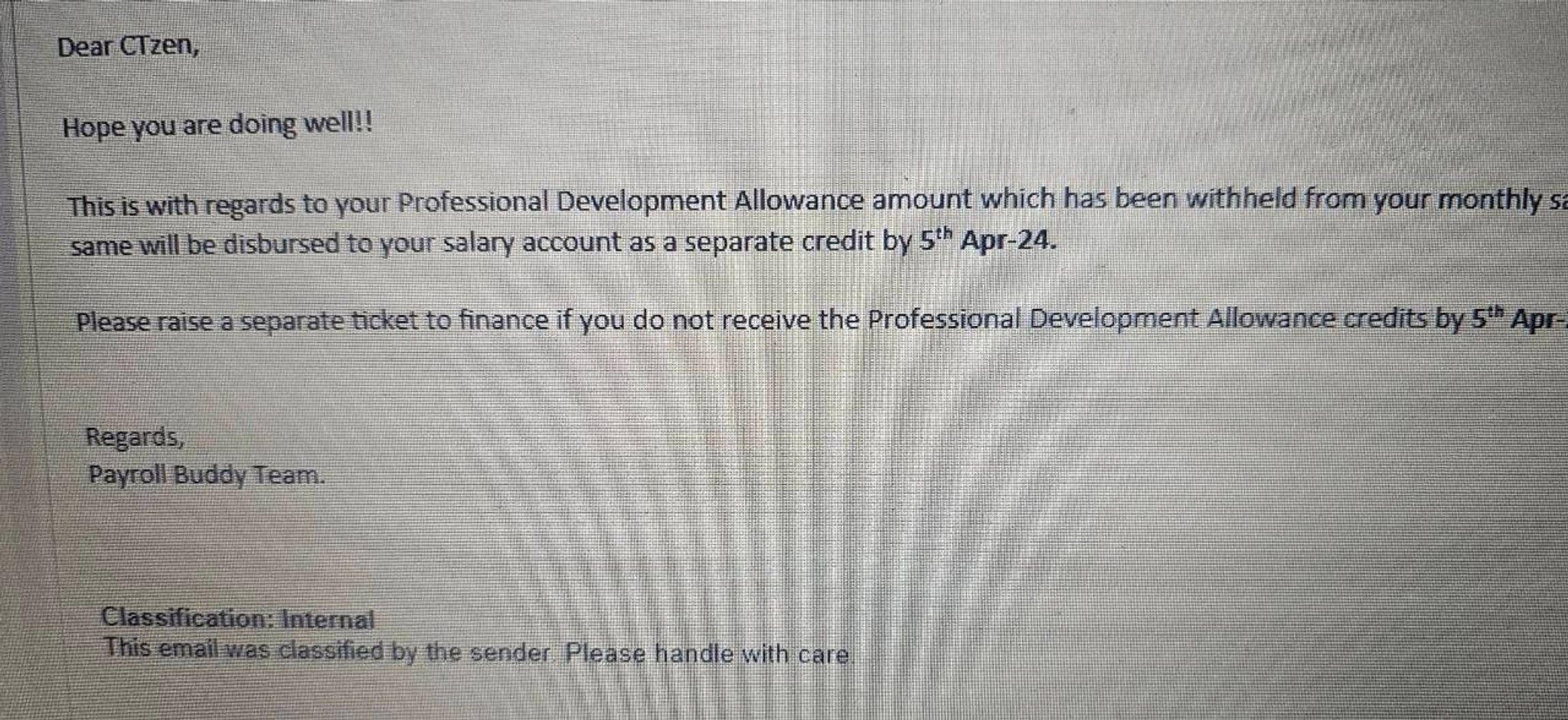 What is professional development allowance? And Fishbowl