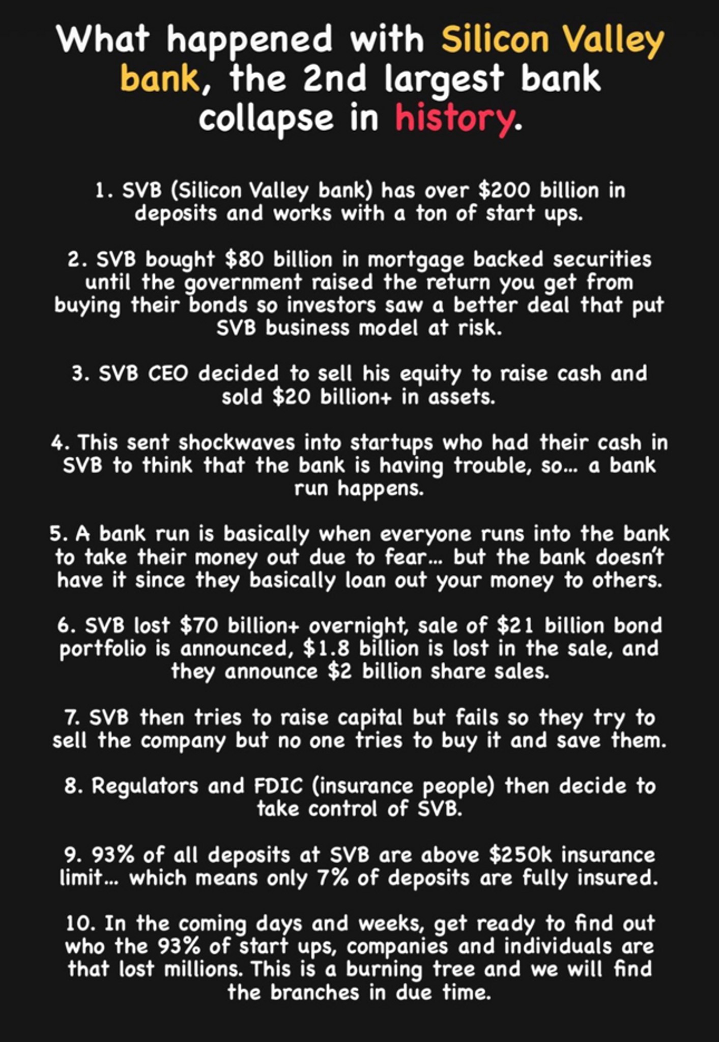 Expect mass layoffs in US next week. Nearly half of US startups bank