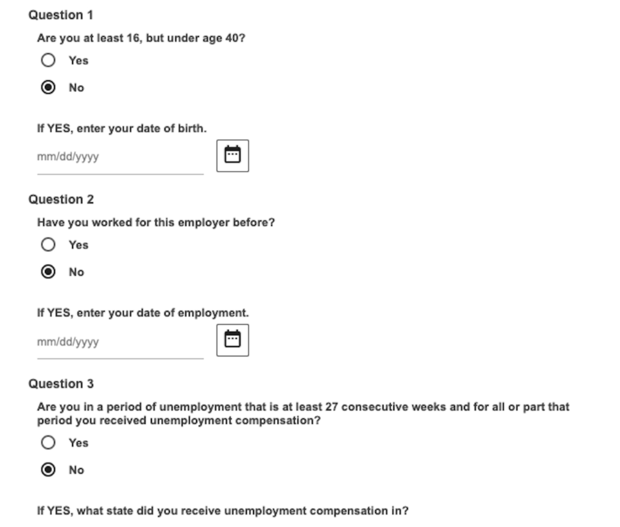 WTF job applications? The previous page asks for m | Fishbowl