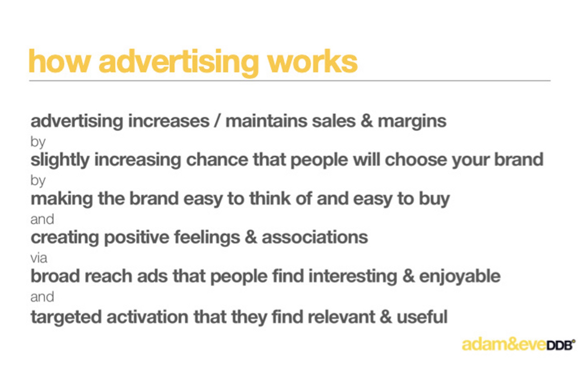 90% of my time in advertising is spent explaining ... | Fishbowl
