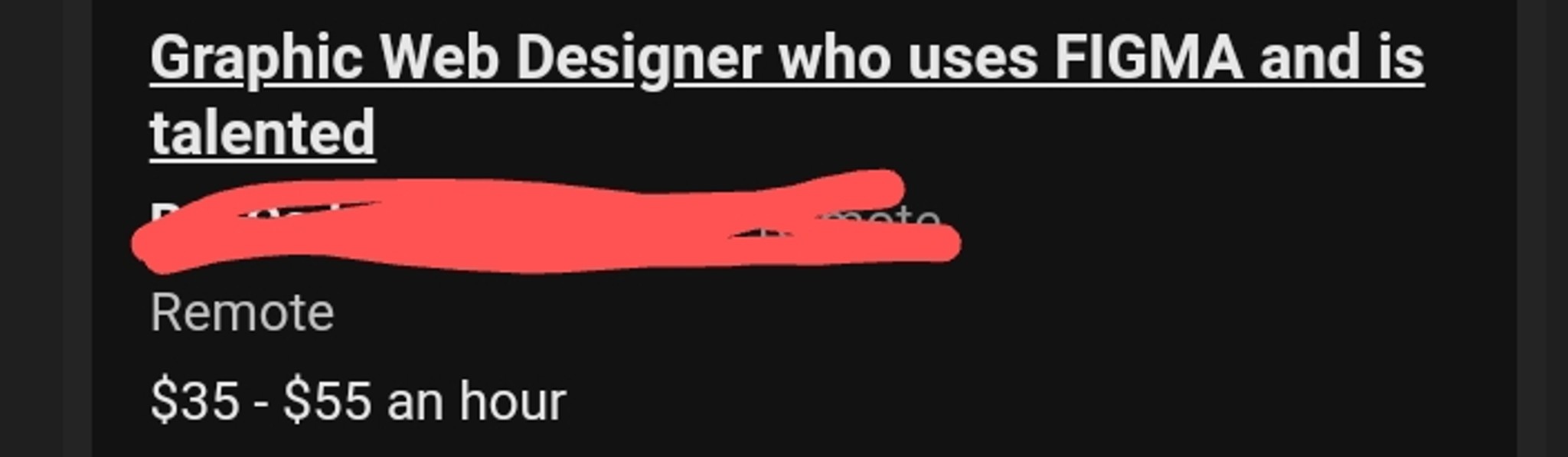 I was just complaining about all the ads that generically say graphic ...