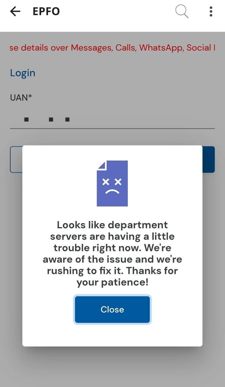 Is something wrong with EPFO? The passbook portal ... | Fishbowl