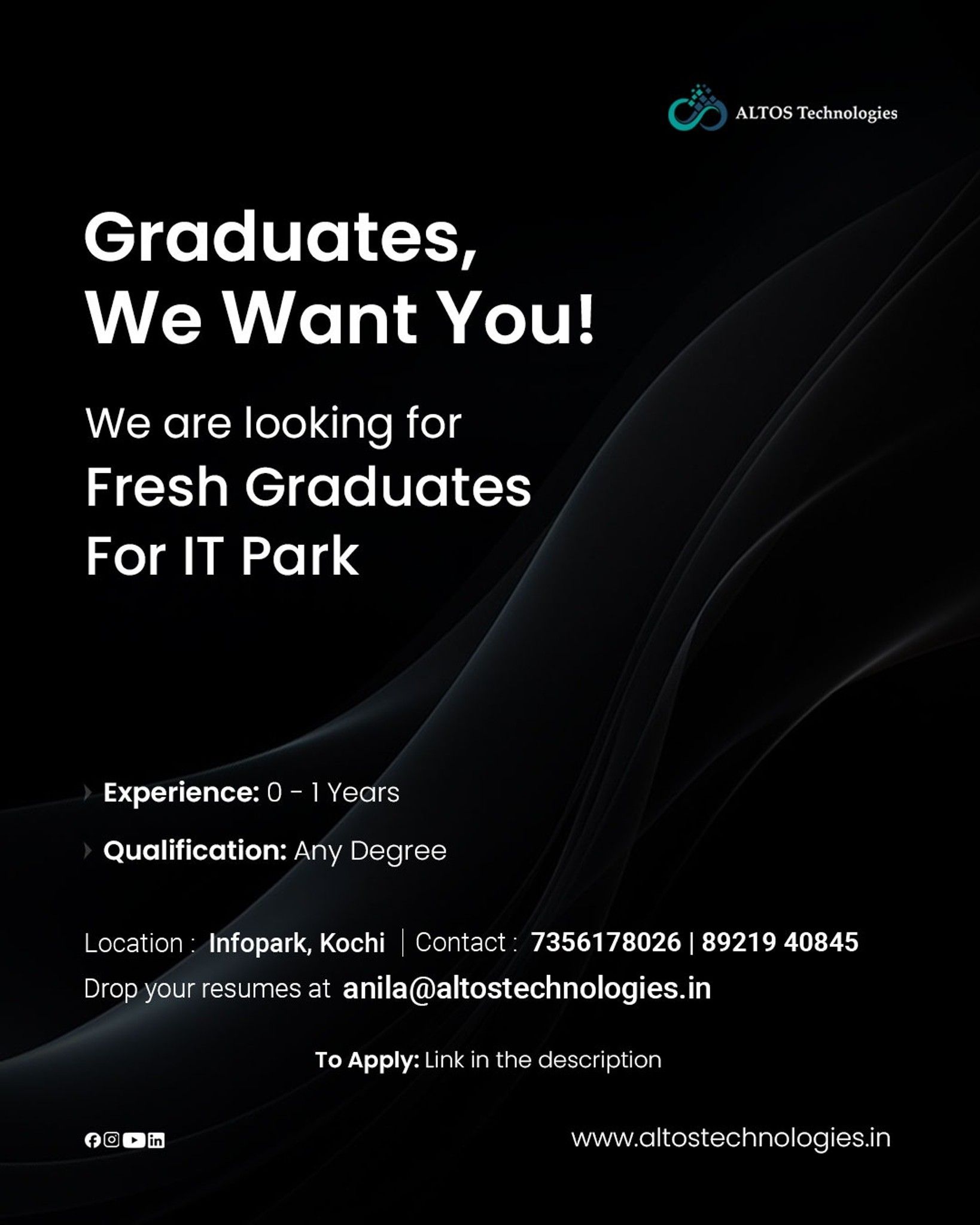 HIRING GRADUATES! Leading IT company in IT park ... | Fishbowl