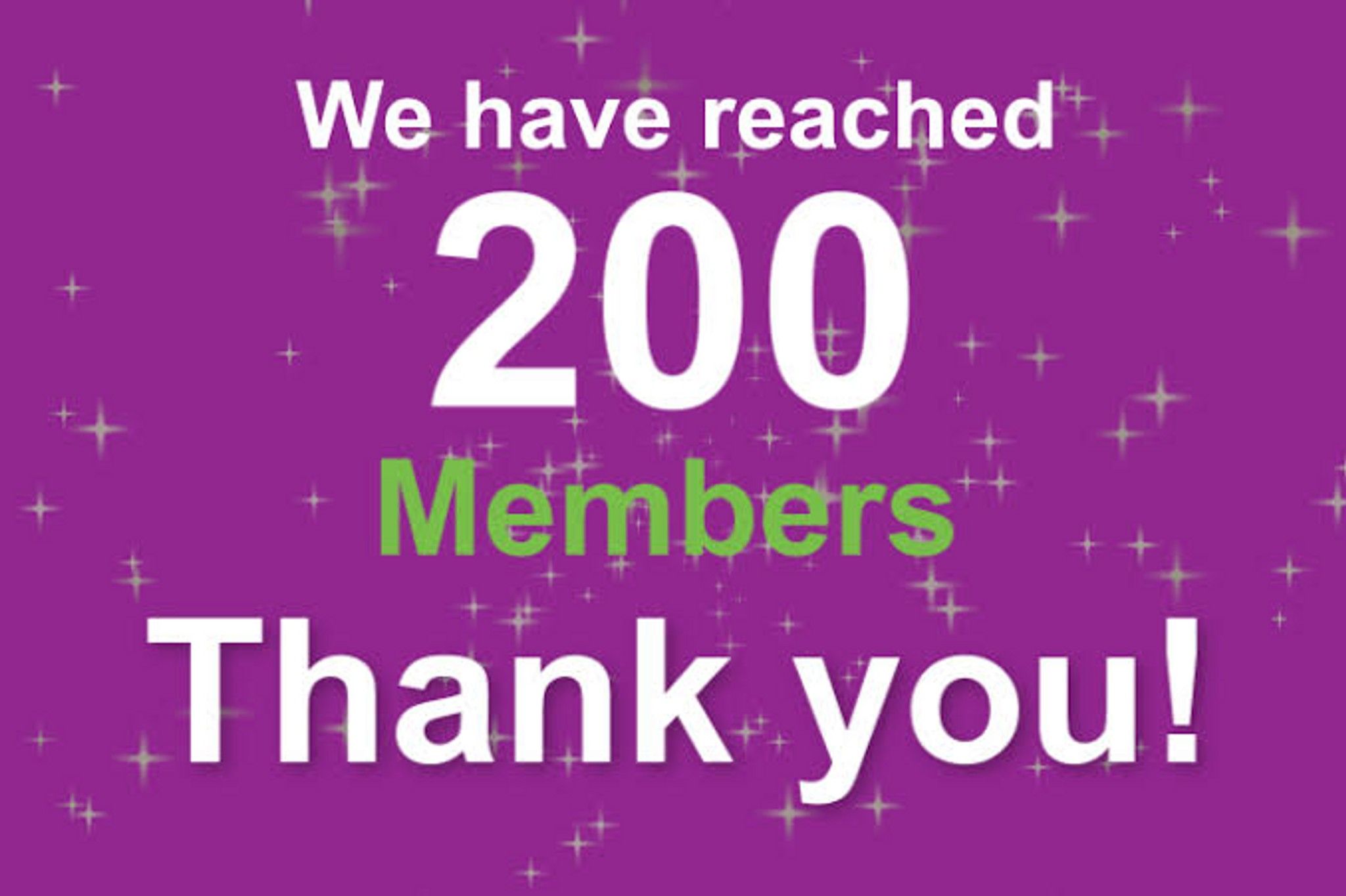 The group has reached 200 members . This calls for... | Fishbowl